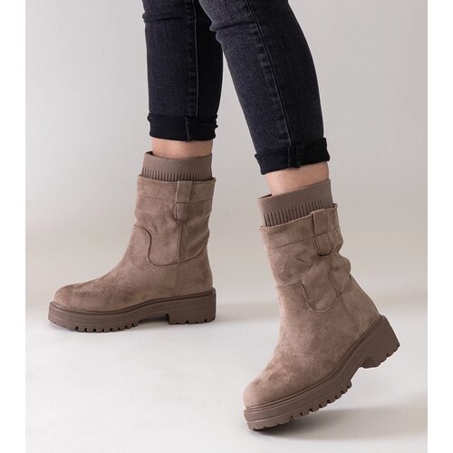 Gemre Ralia beige slip-on sock boots Cene