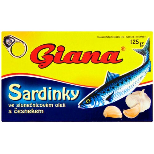 Giana sardine u suncokretovom ulju beli luk 125g Slike
