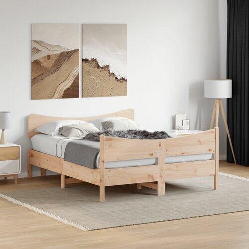 Furnova Posteljni okvir brez vzmetnice 135x190 cm trdna borovina, (21938866) Slike