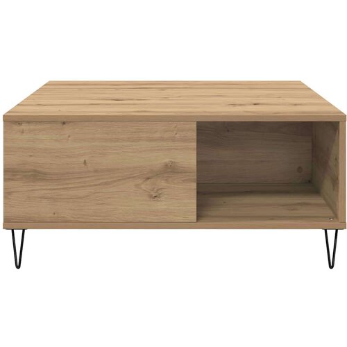 VidaXL Kava Stol hrast artisan 80 x 80 x 36.5 cm Konstruirano drvo Slike