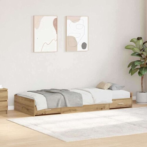  S uzglavljem Umjetnička hrastovina 80 x 200 cm Konstruirano drvo Cijene