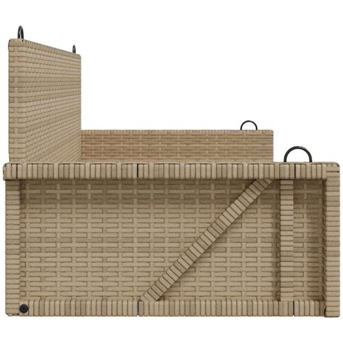 VidaXL Klupa za ljuljanje bež 119 x 56 x 48 cm od poliratana Slike