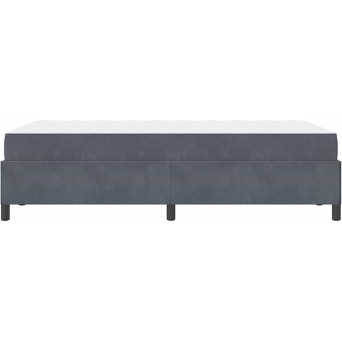  Krevetna konstrukcija Tamno siva 120 x 200 cm tkanina Bijela Slike
