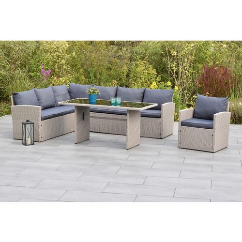 Gardenson Vrtni Set Lanzarote, 3-delni, Z Blazinami Slike