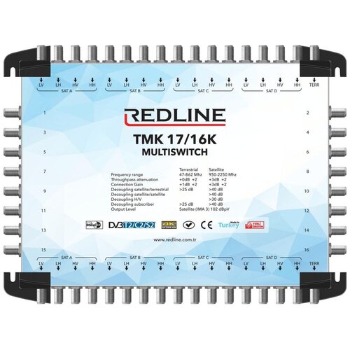 Redline Multi&scaron;alter 4 satelita na 16 utičnica,kaskadni(bez adaptera) - TMK 17/16K Cijene
