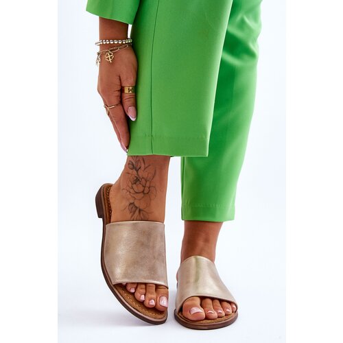 EVENTO PE1 Women's Leather Smooth Slippers gold Cerise Cijene