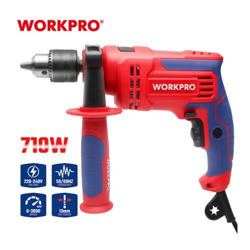 WorkPro WP470200 Električna udarna bu&scaron;ilica 710W, 13mm ( WP470200 ) Cene