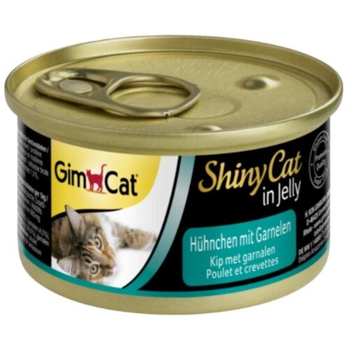 Gimcat Vlažna hrana za mačke Shinycat, Piletina i &amp;scaron;kampi, 70g Slike