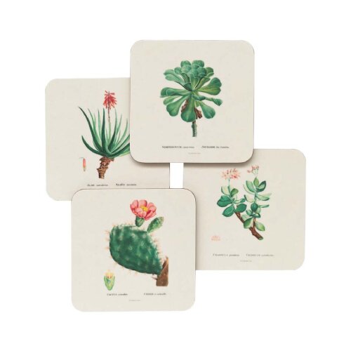 Grupo Erik Editores S. L. Kokonote Botanical - Podmetač za čaše set 4 - Botanical Cacti Cene