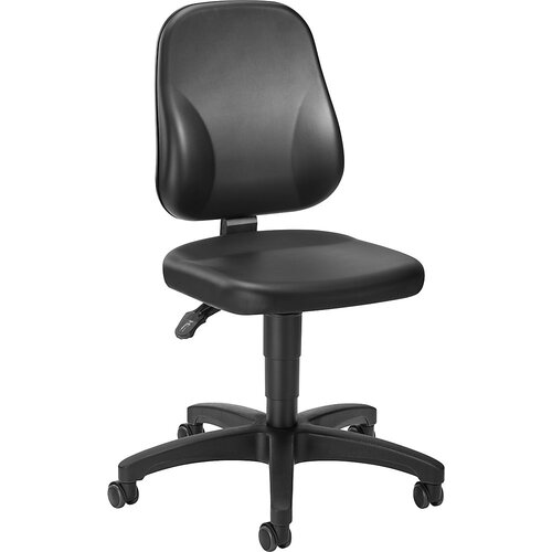 eurokraft basic Vrtljiv delovni stol, umetno usnje, s kolesi, 440 - 620 mm Cene