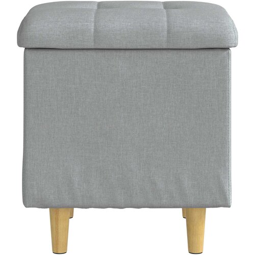  Otoman s pohranom Svijetlo siva 40 x 40 x 45 cm tkanina Slike