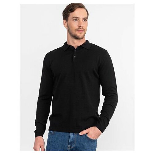 Tudors crni jednobojni džemper sa kragnom (KZ200011-02) Slike
