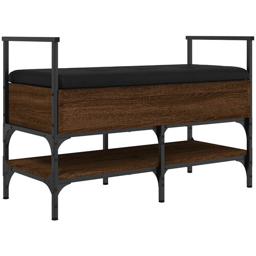  Klupa za cipele boja smeđeg hrasta 85,5x42x57,5 cm drvena Slike