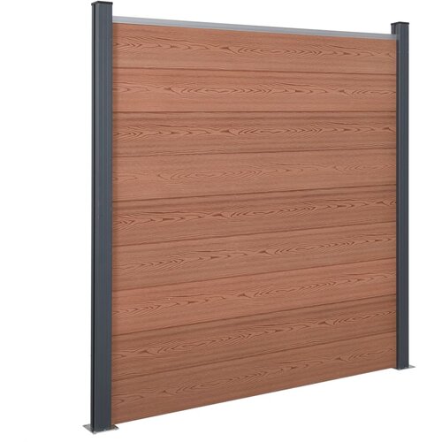 vidaXL Komplet ograjnih panelov rjav 180x186 WPC Cene