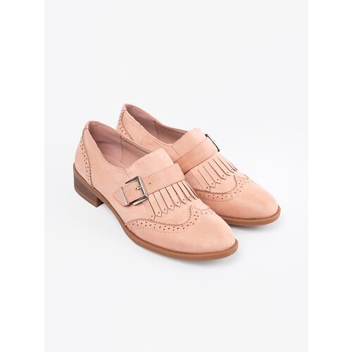 SEASTAR Pink suede flat loafers Slike