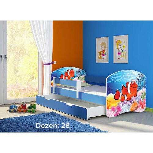 ACMA dečiji krevet ii 140x70 f + dušek 6 cm BLUE28 Cene
