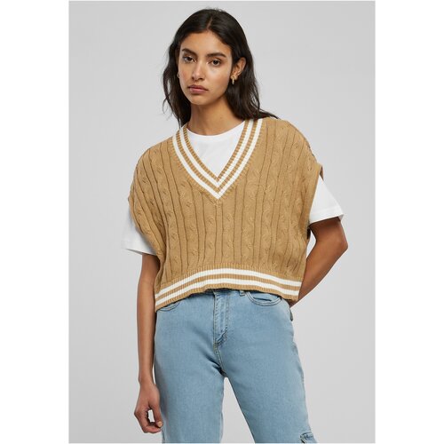 Urban Classics Women&amp;#039;s Cropped Knit College Slipover Unionbeige Slike