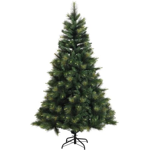  Umjetno božićno drvce s kuglicom 240 cm 300 LED lampica - Zelena 240 cm s LED-ima i crnim lopticama Slike