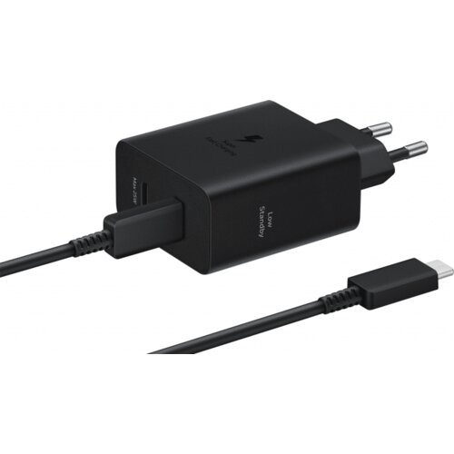  Zidni punjač Samsung 50W 3A 2 x USB-C s USB-C kabelom crni EP-T5020XBEGEU Slike