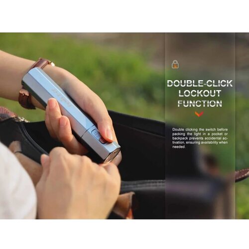 Fenix ecpblue - led punjiva baterijska lampa sa usb powerbankom IP68 1600 lm 504 h plava Slike