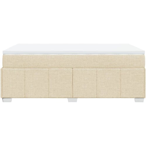  Krevet box spring s madracem krem 120 x 190 cm od tkanine Slike