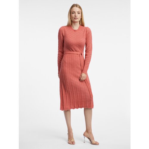 Orsay Women's Brick Sweater Dress with Wool - Women Cene