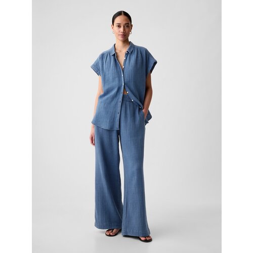 GAP Muslin Wide Leg Trousers - Women Cene