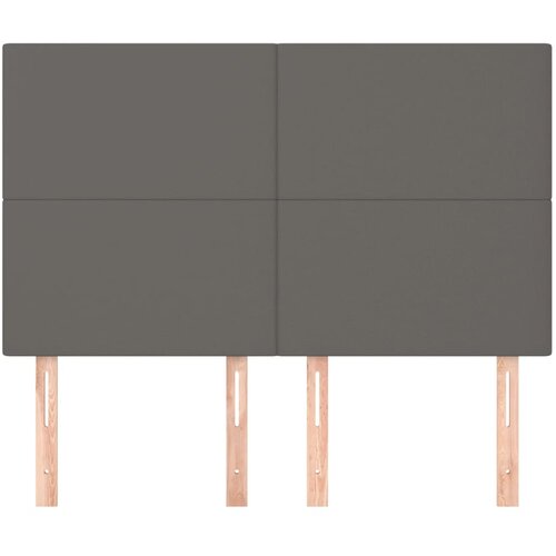  Uzglavlje sivo 144x5x118/128 cm umjetna koža Slike