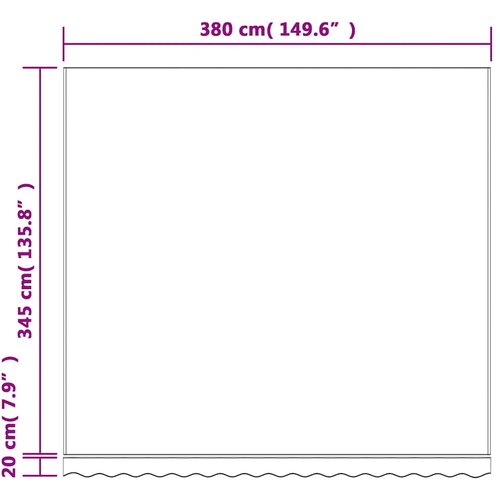  Zamjenska tkanina za tendu raznobojna prugasta 4 x 3,5 m Slike