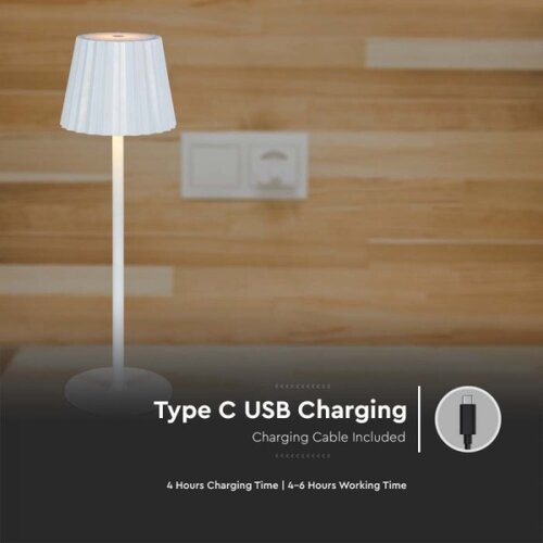 LED prigu&amp;scaron;iva punjiva stona lampa LED/4W/5V 3000-6000K 1800 mAh bela Slike