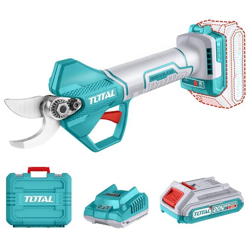 Total Akumulatorske škare za orezivanje 25 mm/ P20S/ INDUSTRIAL (SET Baterija 1x2Ah, Punjač, Kofer) (TSSLI202581) Cijene