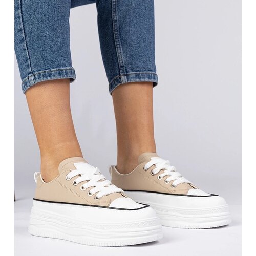 D/CEO marka niezdefiniowana Beige women's high-soled sneakers Selina Cene