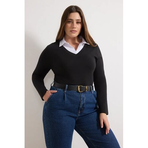 Trendyol Ženska bluza Tbbaw25Af00012, Crna Cene