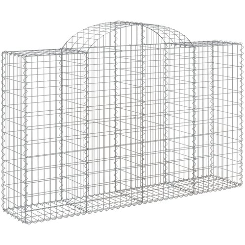  Lučne gabionske ko&amp;scaron;are 13kom 200x50x120/140cm pocinčano željezo Slike