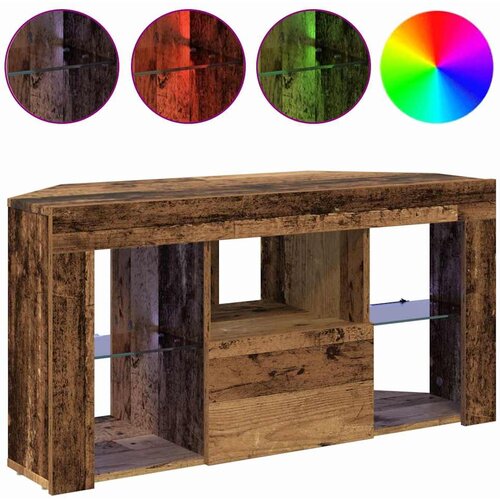  Kotni LED TV ormar 100 x 40 x 50 cm Staro drvo Slike
