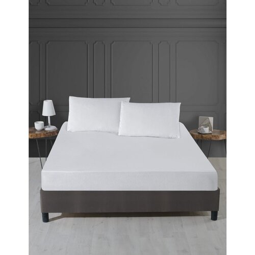 Alez Fitted (180 x 200) White Double Bed Protector Slike