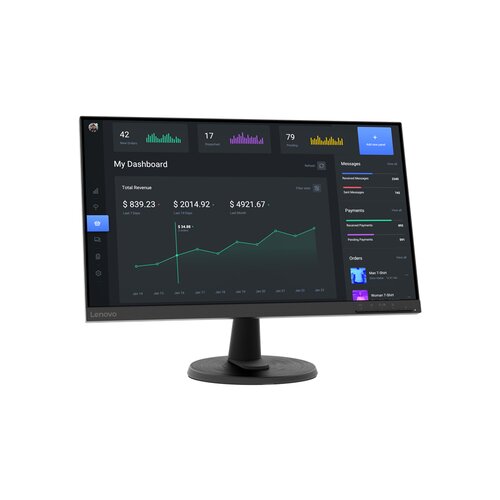 Lenovo D24-45 (Raven Black) Full HD, 75Hz, HDMI, VGA, Free Sync (67A4KAC6EU) monitor Slike