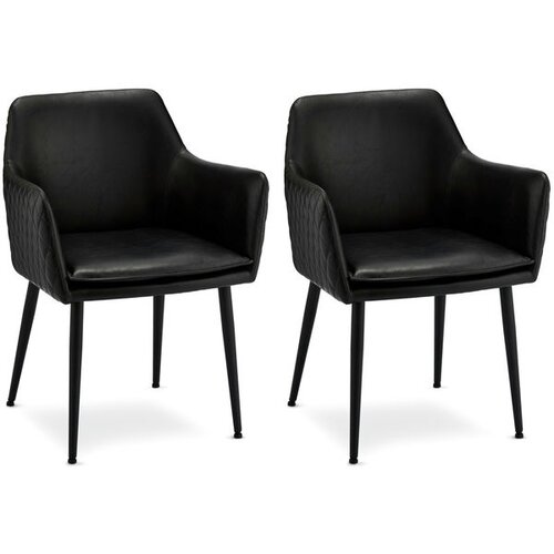 Furnhouse Garnitura 2 črnih jedilnih stolov Shiva, (21151596) Slike