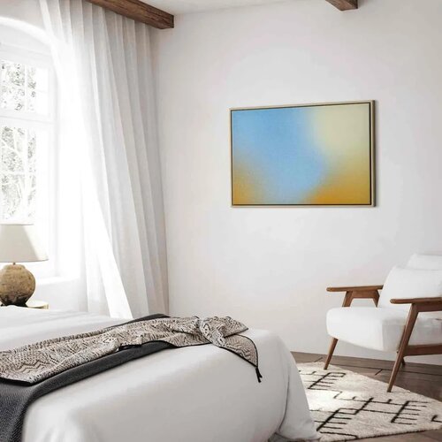  Slika - Energetic Gradient - Gradient Composition in Vibrant Colors 90x60 U prirodnom drvenom okviru Slike