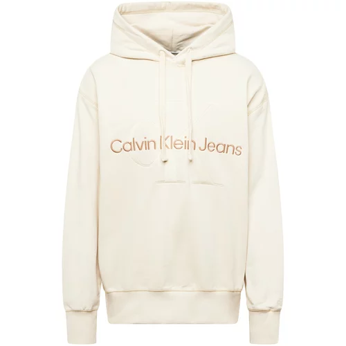 Calvin Klein Jeans Majica bež / svetlo rjava