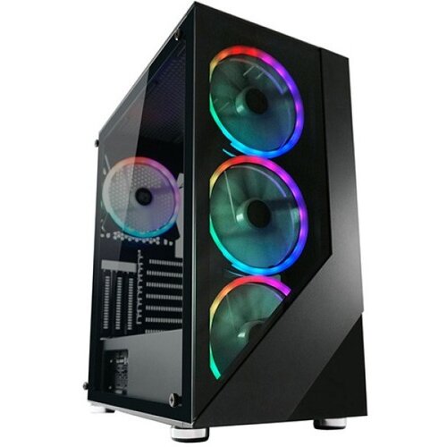 LC Power midi tower gaming 803B-ON shaded x 2xUSB3.0/1x USB2.0 4xARGB fan 140mm Cene