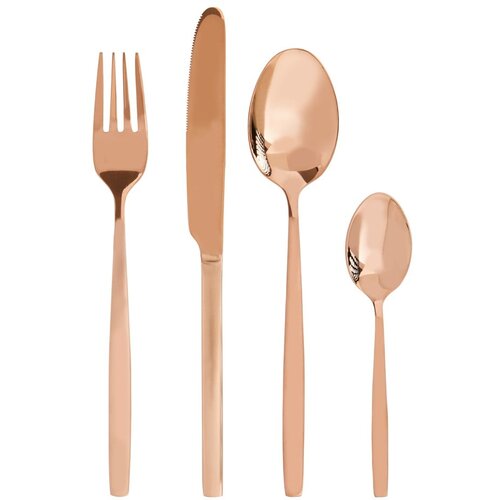 Premier Housewares Pribor 16 kom od nehrđajućeg čelika u bakrenoj boji Avie – Cijene