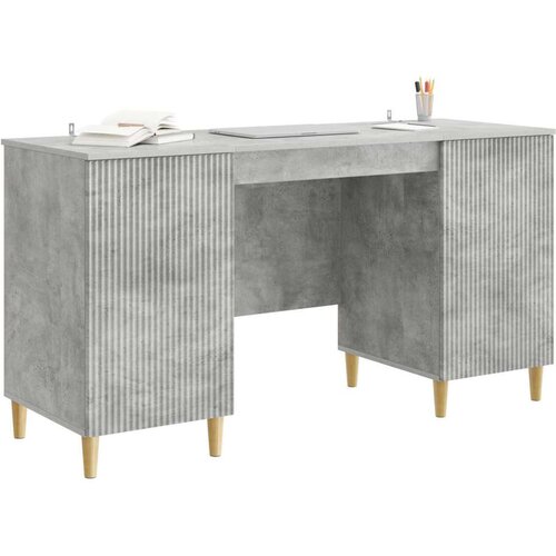  Stol Betonska siva 142 5 x 50 x 75 cm Konstruirano drvo Slike