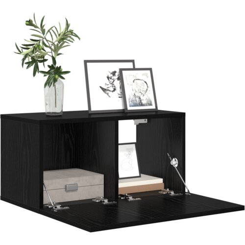 VidaXL set TV kabineta Crni hrast Konstruirano drvo Srednji TV kabinet Slike