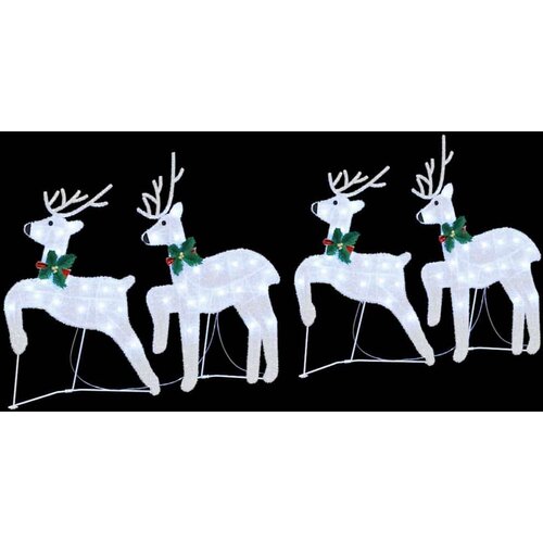 VidaXL LED irvasi 4 pcs Srebrno 45 x 19 x 65 cm tkanina Slike
