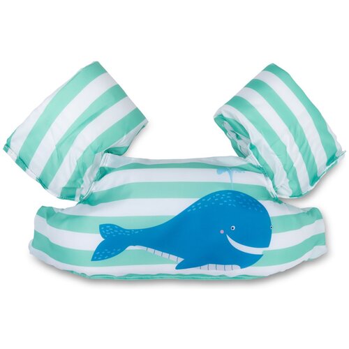 Swim Essentials plavalni jopič z rokavčki Green White Whale 2-6 let Slike