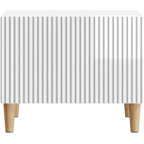  Stolić za kavu s ladicama Bijela visokog sjaja 49 x 50 x 40 cm - Bijela visokog sjaja Slike