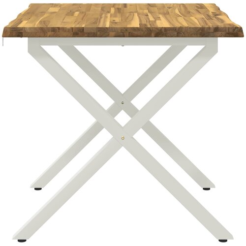  90 x 90 x 75 cm Čvrsto drvo akacije Bijela Četvrtasti Slike
