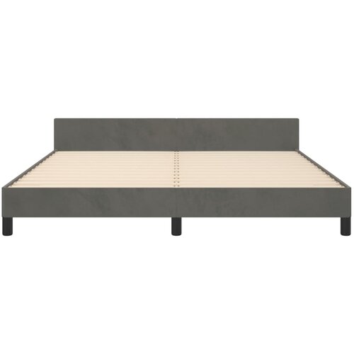  Okvir za krevet s uzglavljem tamnosivi 180x200 cm bar&amp;scaron;unasti Slike