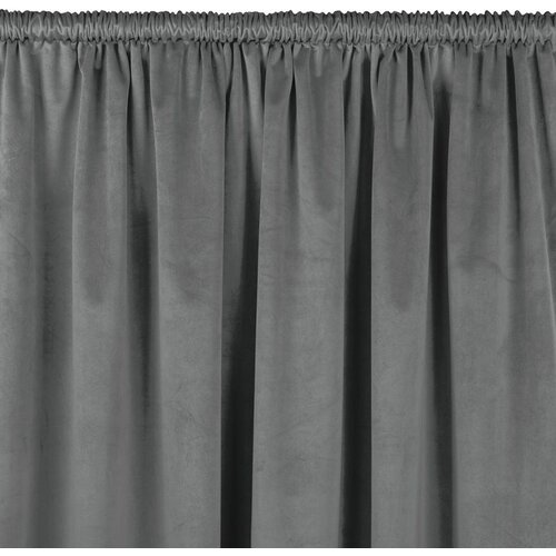  Curtain VILA color graphite style classic 5 cm pole pocket velvet 265x175 HOMEDE Cene